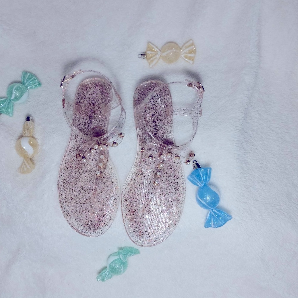 KELLY & KATIE CAMILE  CHAMPAGNE GLITTER JELLY